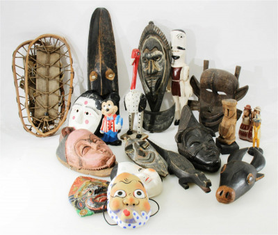 Image for Lot Group Lot of African Masks & Objects