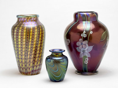 Image for Lot Orient & Flume, 3 Glass Vases