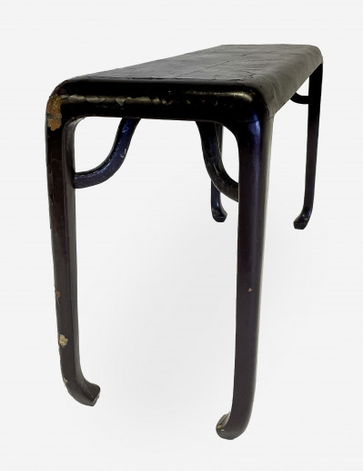 Image for Lot Chinese Rectangular Lacquered Console Table