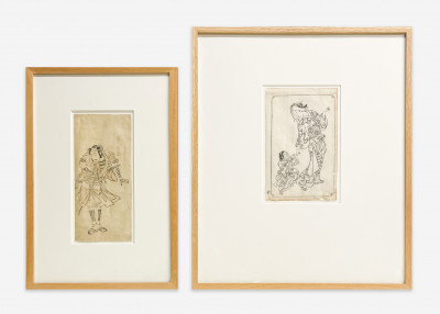 Title Nishikawa Sukenobu - Group of 2 Japanese Woodcuts / Artist