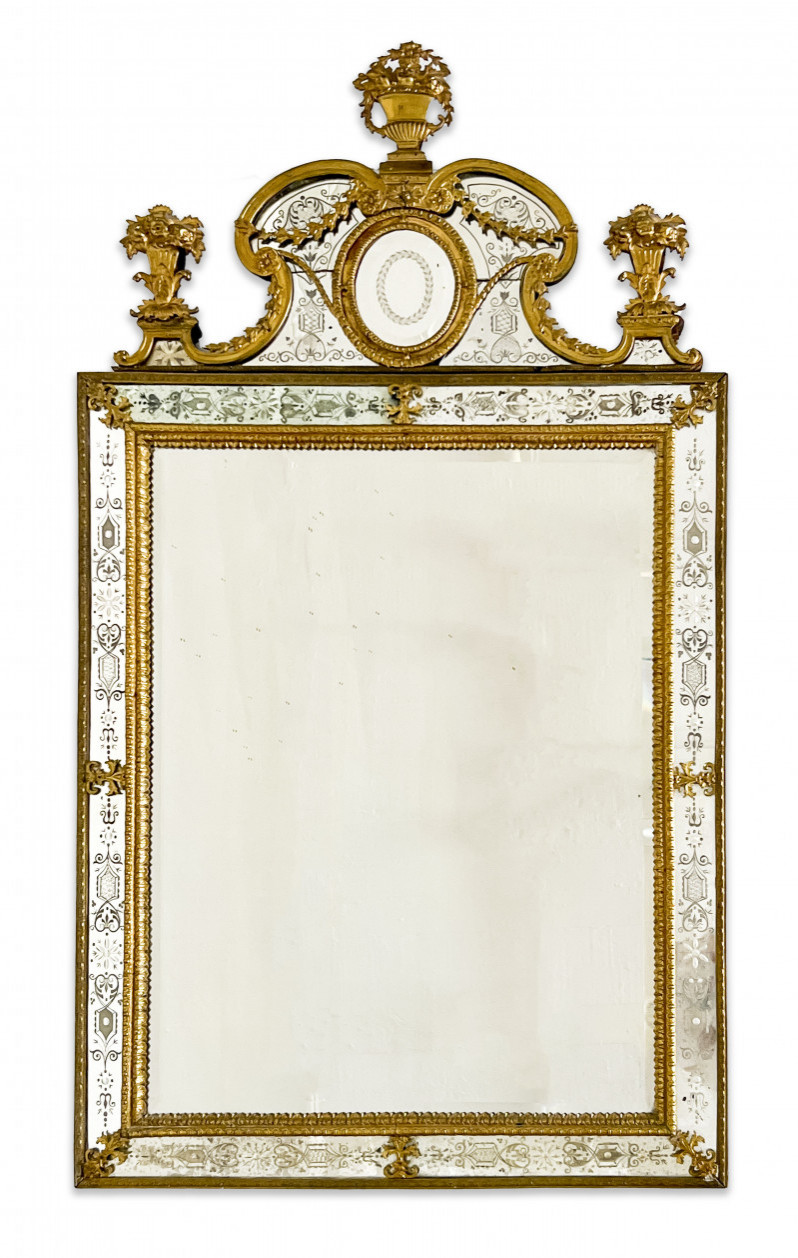 Pair of Swedish Rococo Gilt Mirrors