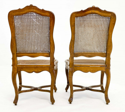 Pair of Régence Caned Side Chairs