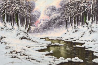 Image for Lot Josef Dande - Sunrise Snow Stream