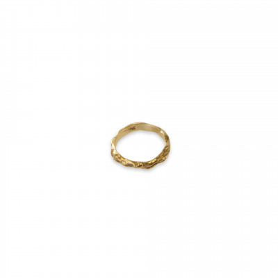 14K Gold Brutalist Pinky Ring