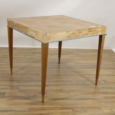 Image for Lot Art Deco Pickled Oak Games Table circa 1930