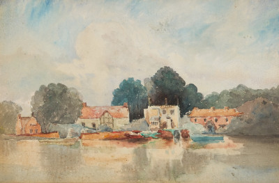 Artist Unknown - Untitled (Houses on the water)