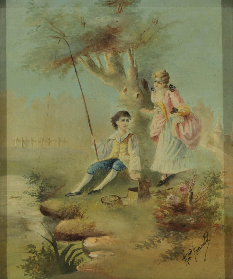 Image 4 of lot 2 French Style Paintings