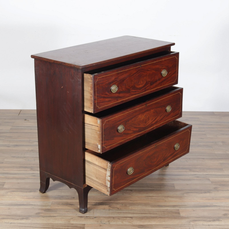 Image 2 of lot 19th C. Federal Mahogany Chest of Drawers