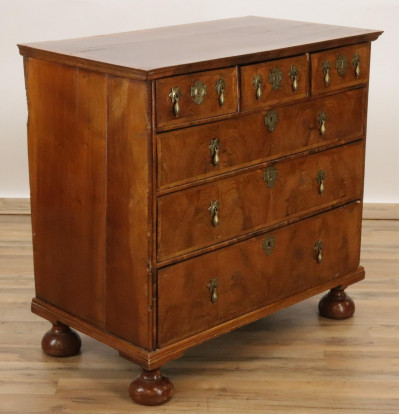 Image for Lot George I Inlaid Walnut Chest of Drawers 17/18 C