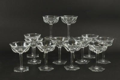 Image for Lot Set of 12 Baccarat Malmaison Champagne Glasses