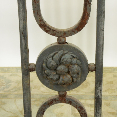 Image 3 of lot 19th C. French Caduceus Ironwork as Console