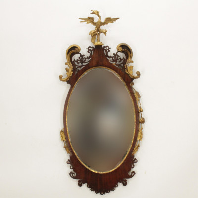Image for Lot George III Parcel Gilt Mahogany Mirror