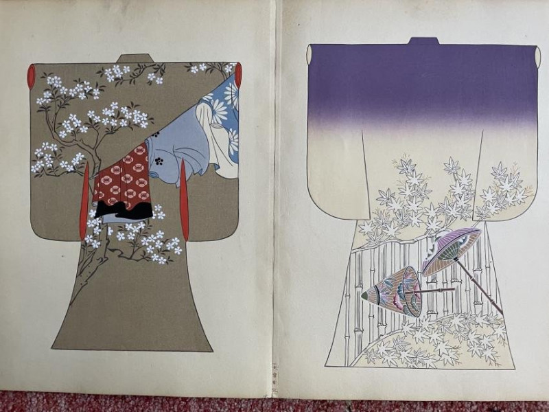 Image 4 of lot [ANONYMOUS] Designs of kimonos, color woodblocks