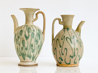 Image for Lot Two Chinese Glazed Stoneware Ewers