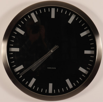 Image for Lot Karlsson Polished Metal Wall Clock