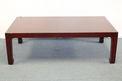 Image for Lot Contemporary Scarlet Veneered Coffee Table