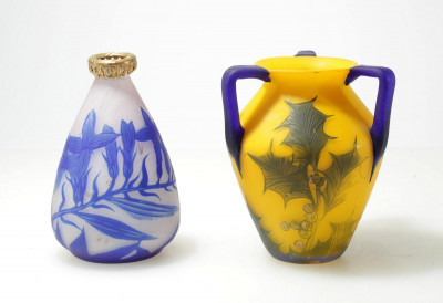 Image for Lot Two Richard Cameo Glass Vases, c.1920