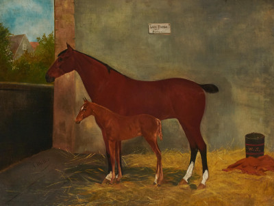 Image for Lot Artist Unknown - Untitled (Lady Dunlo and Foal)