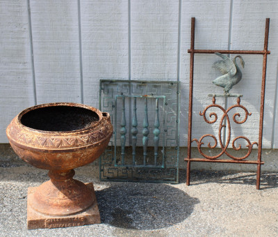 Image for Lot Walbridge  Co Urn  Two Small Grates