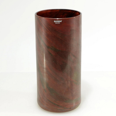 Image for Lot Alfredo Barbini Marbelized Scavo Glass Vase, 1970