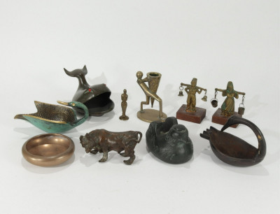 Image for Lot Collection 20th c Metal Decorative Objects