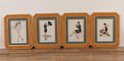 Image for Lot Javier Baldrich Prints  Art Deco Pinup Girls