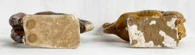 Two Chinese Sancai Glazed Figures of Camels