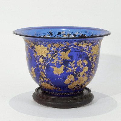 Image for Lot 19th C. Chinese Gilt Decorated Glass Bowl