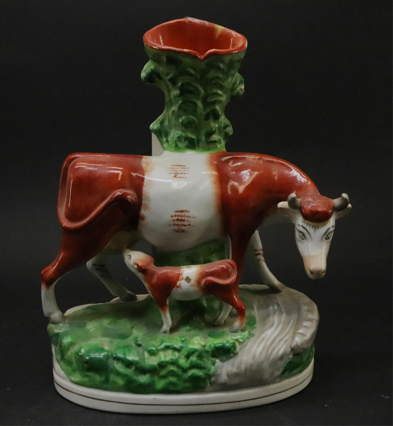 Image 8 of lot 3 Staffordshire Pottery Animals 19th/20th C