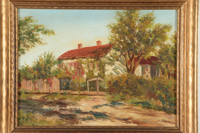 Image 4 of lot 2 Landscape Paintings with Cottages