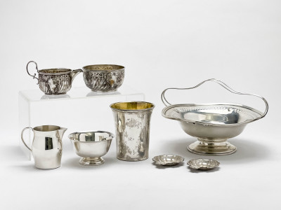 Image for Lot Sterling Silver Vessels, Group of 8