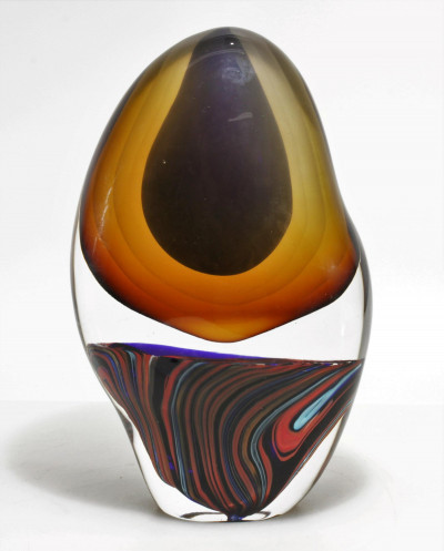 Modern Swirl Art Glass Sculpture