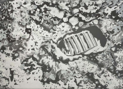 Lowell Nesbitt - Untitled (Lunar Footprint)