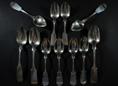 Image for Lot Group of Coin Silver Spoons