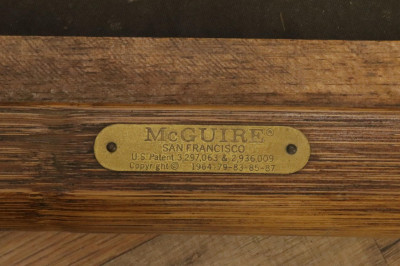 Pair of Vintage McGuire Rattan Footrests