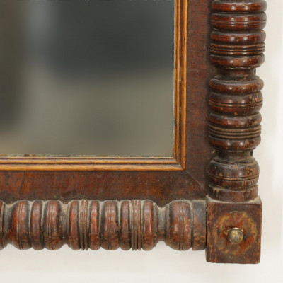 American Late Classical Mahogany Mirror 19th C