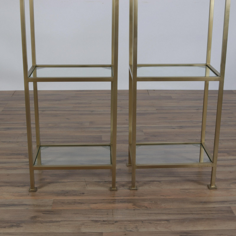 Image 4 of lot 3-Part Brass Patinated Etagere