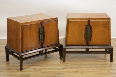 Image for Lot Pair Mid Century Modern Helen Hobey Night Tables