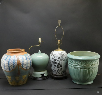 Image for Lot Two Chinese Style Porcelain Lamps
