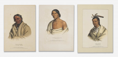E.C. Biddle  - Group, three (3) Native American portraits
