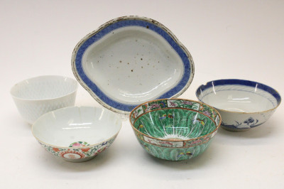 Image for Lot 4 Chinese Porcelain Bowl and One Dish