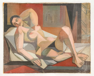 Title Leonard Alberts - Untitled (Reclining Nude) / Artist
