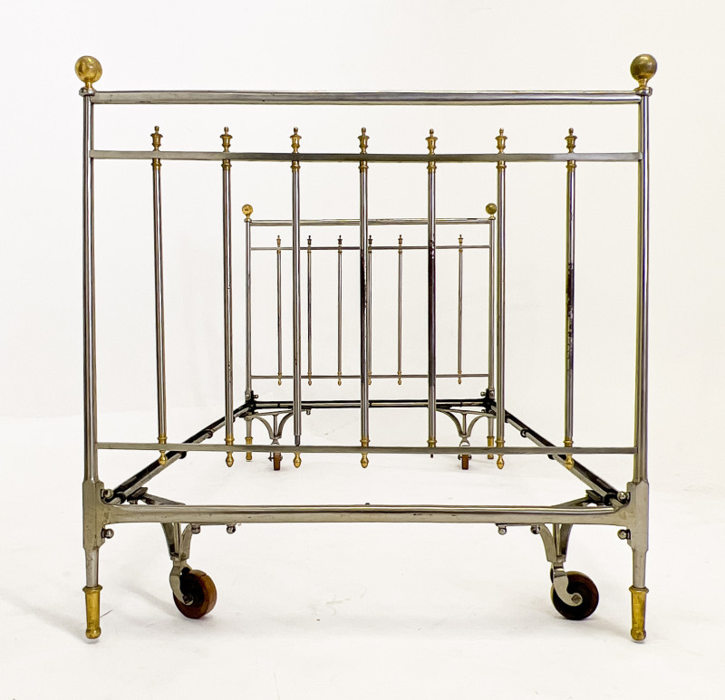Empire Style Steel and Brass Daybed