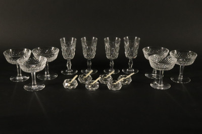 Image 2 of lot 18 Cut Glass Pieces  Baccarat Waterford