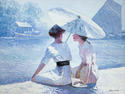 Image for Lot Lawrence (Law Kwok Leung) - Two Women Under a Parasol