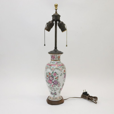 Image for Lot Chinese Export Vase as Lamp