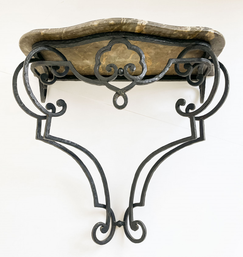 Rococo Style Wrought Iron Console