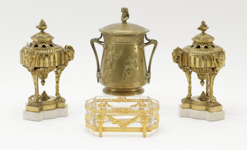 Image 1 of lot 4 Gilt Bronze Table Items 19th/20th C