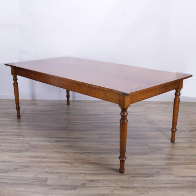 Image for Lot Leonard's Tiger Maple Dining Table