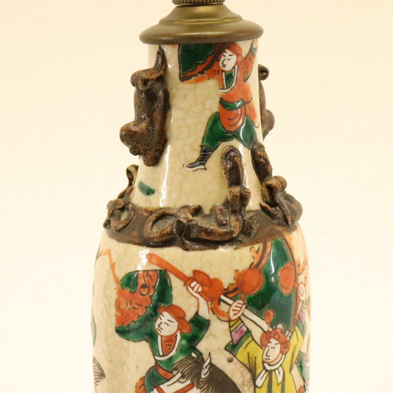 Image 3 of lot 2 Chinese Ceramic Lamps